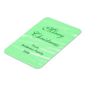 Pastel groene waterverf vrolijk kerstfeest modern magneet (Linkerzijde)