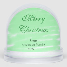 Pastel groene waterverf vrolijk kerstfeest modern 