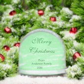Pastel groene waterverf vrolijk kerstfeest modern  sneeuwbol (Kerstmis)