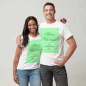Pastel groene waterverf vrolijk kerstfeest modern t-shirt (Unisex)