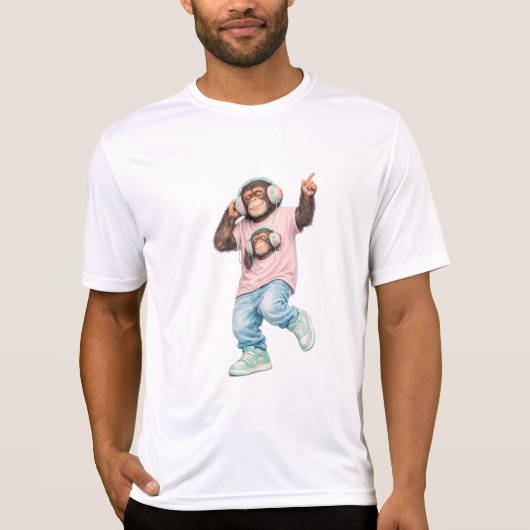 Pastel Groove Monkey T-shirt (Voorkant)