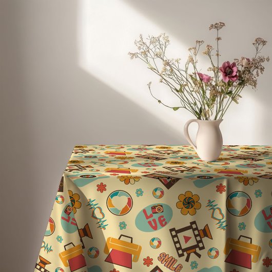 Pastel Groove Tablecloth 60s Style Dining Flair Tafelkleed