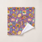 Pastel Groove Towel Eclectic 70s Bath Style Bad Handdoek (Wasdoekje)