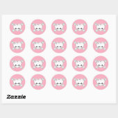 Pastel Grunge Cute Heart Skull Ronde Sticker (Vel)