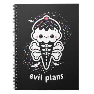 Pastel Grunge Cute Ice Cream Skull Notitieboek