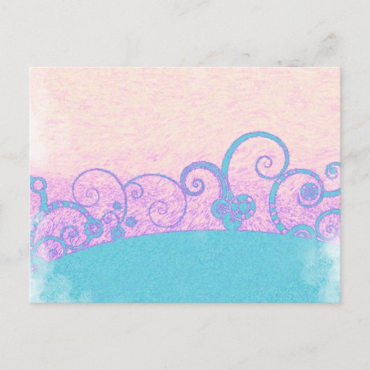 pastel grunge fantasy ansichtkaart briefkaart (Voorkant)