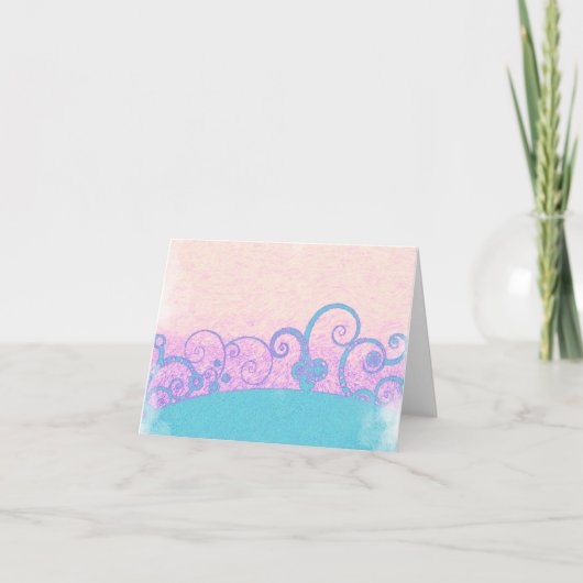pastel grunge fantasy note card feestdagen kaart (Voorkant)