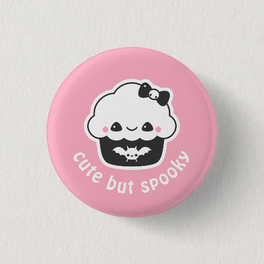 Pastel Grunge Spooky Cute Cupcake Ronde Button 3,2 Cm (Voorkant)
