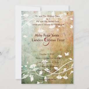 Pastel Grunge Wedding Uitnodiging