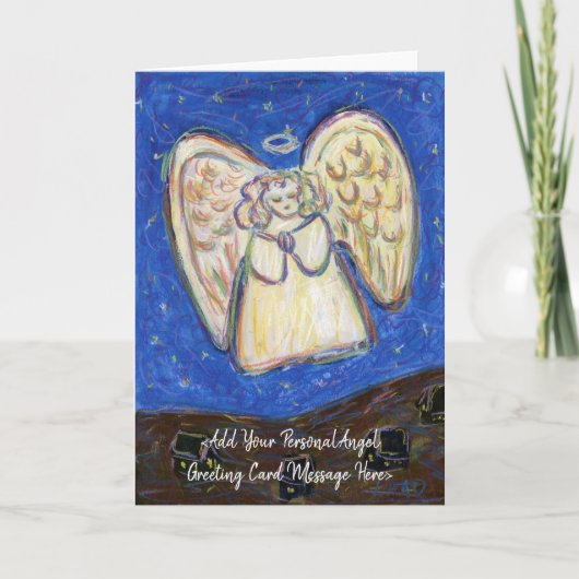 Pastel Guardian Art Custom Note-kaarten Feestdagen Kaart (Voorkant)