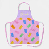 Pastel Gummy Bear Aesthetic Personalized Apron Schort (Voorkant)
