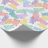 Pastel Gummy Beren Party Wrapping Paper Cadeaupapier (Hoek)