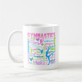 Pastel Gymnastics Words Typografie Koffiemok (Links)
