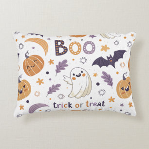Pastel Halloween Accentkussen – Mooie Geesten & Po Accent Kussen