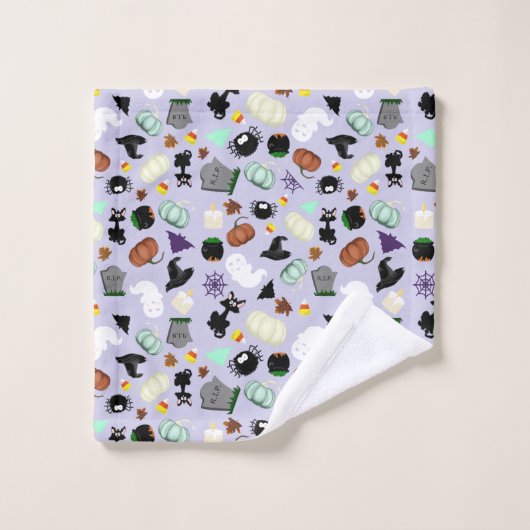 Pastel Halloween Bad Handdoek (Wasdoekje)