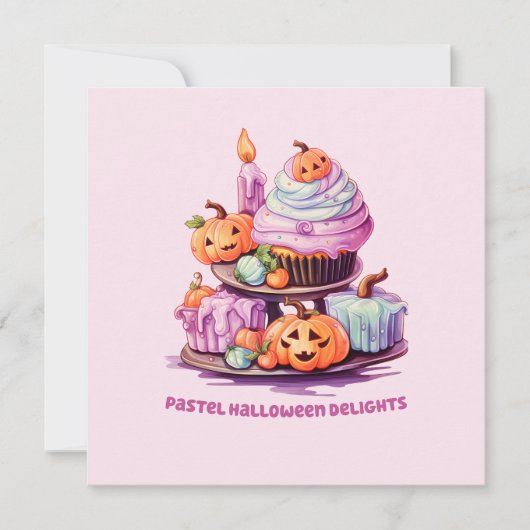 Pastel Halloween Delights - betoverende pasteltaar (Voorkant)