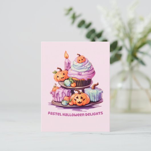 Pastel Halloween Delights Briefkaart (Staand voorkant)