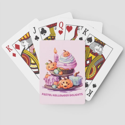 Pastel Halloween Delights Pokerkaarten (Achterkant)