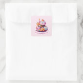 Pastel Halloween Delights Vierkante Sticker (Tas)