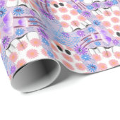 Pastel Halloween Floral Ghosts Cadeaupapier (Rol Hoek)