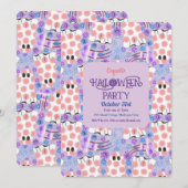 Pastel Halloween Floral Ghosts Kaart (Voorkant / Achterkant)