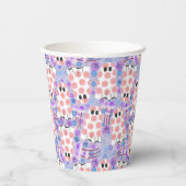 Pastel Halloween Floral Ghosts Papieren Bekers (Achterkant)