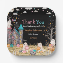 Pastel Halloween geslacht onthulling baby shower