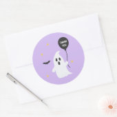 Pastel Halloween Ghost Bedankt Ronde Sticker (Envelop)