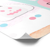 Pastel Halloween Ghost Birthday Welcome Sign. Poster (Hoek)