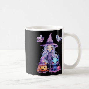 Pastel Halloween Heks Kat Pompoen Pastelcore Koffiemok