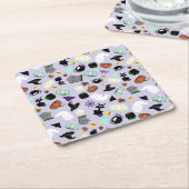 Pastel Halloween Kartonnen Onderzetters (Schuin)