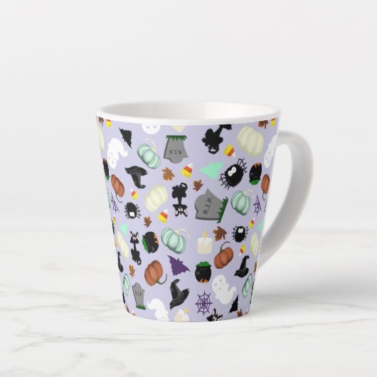 Pastel Halloween Latte Mok (Rechterhoek)