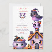 Pastel Halloween Little Boo Baby Shower Kaart (Voorkant)