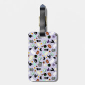 Pastel Halloween Monogrammed Bagagelabel (Achterkant verticaal)