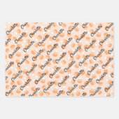 Pastel Halloween Naam van het kind Geesten Pompoen Inpakpapier Vel (Voorkant 2)
