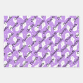 Pastel Halloween Naam van het kind Geesten Pompoen Inpakpapier Vel (Voorkant)