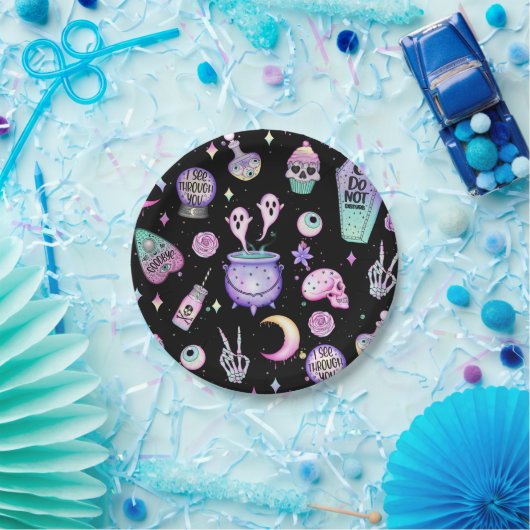 Pastel Halloween Papier Borden Papieren Bordje (Feest)