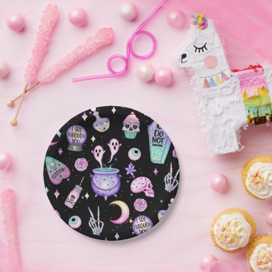 Pastel Halloween Papier Borden Papieren Bordje (Feest)