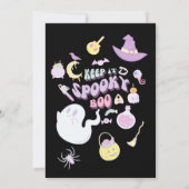  Pastel Halloween Party Kaart (Achterkant)