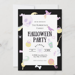  Pastel Halloween Party Kaart