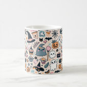 Pastel Halloween patroon met pompoen geest Koffiemok (Center)