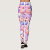 Pastel Halloween Pompoen Glitter Leggings (Achterkant)