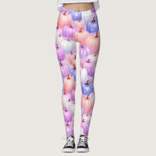Pastel Halloween Pompoen Glitter Leggings