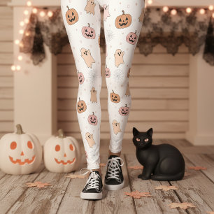 Pastel Halloween Pompoenen Geesten Patroon ID1326 Leggings