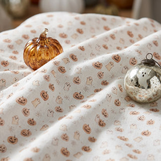Pastel Halloween Pompoenen Spoken Patroon ID1326 Stof