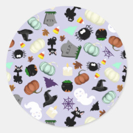 Pastel Halloween Ronde Sticker