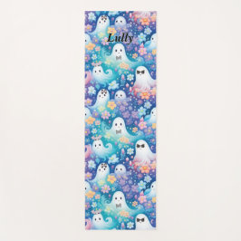 Pastel Halloween Schattige Spook Retro Bloemen Mei Yogamat