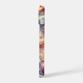 Pastel Halloween schedels, vleermuizen, geesten en iPhone 15 Case (Linkerkant)