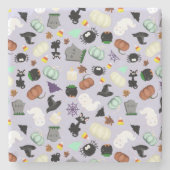 Pastel Halloween Stenen Onderzetter (Voorkant)