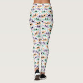 Pastel Halloween Vleermuizen en Sterren Patroon Le Leggings (Achterkant)
